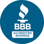 Better Business Bureau (BBB) Accredited Business logo featuring a white torch on a blue circular background, symbolizing trust, reliability, and ethical business practices. This logo represents Key Healthcare’s accreditation by BBB, emphasizing its commitment to transparency, ethical treatment, and high-quality mental health and substance abuse programs.
