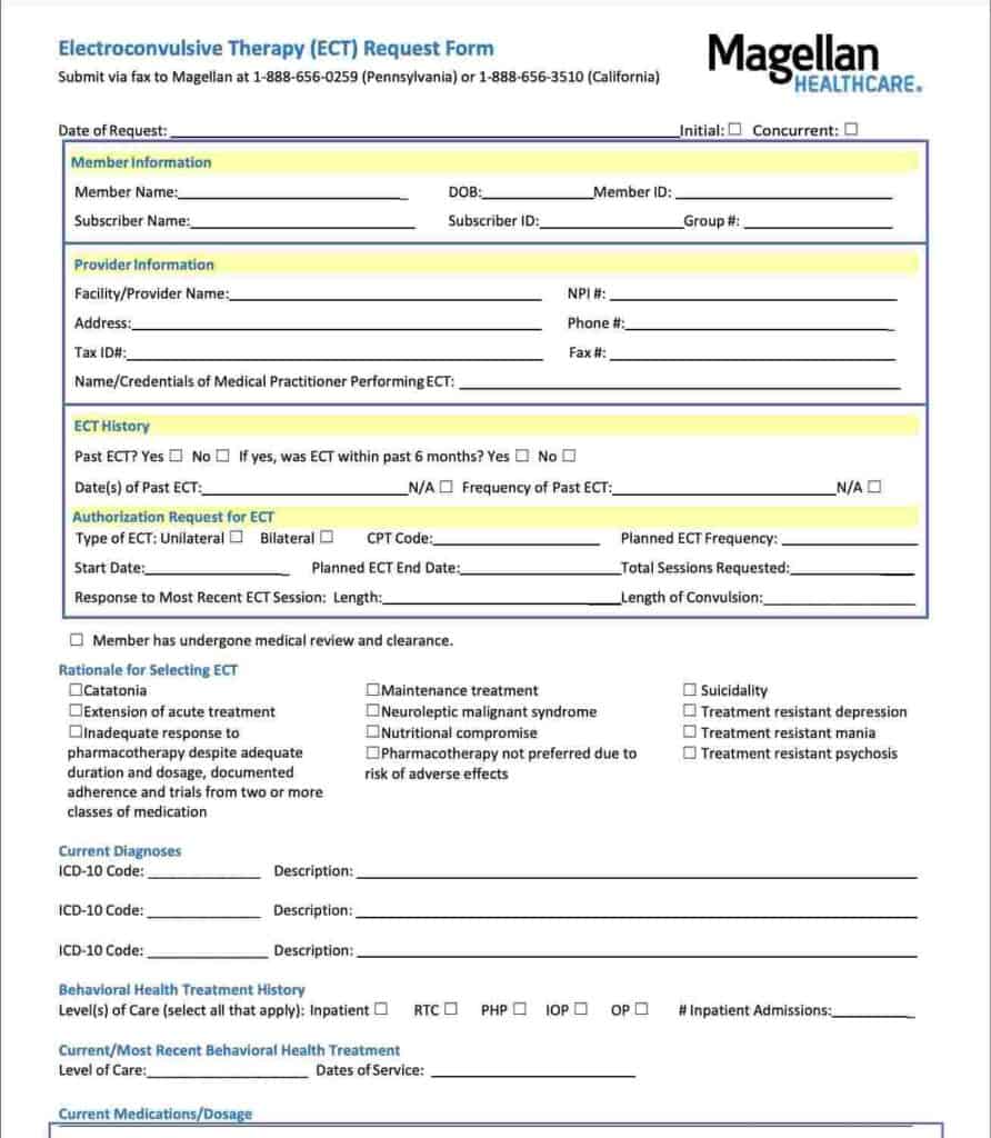 pre-authorization request to Magellan